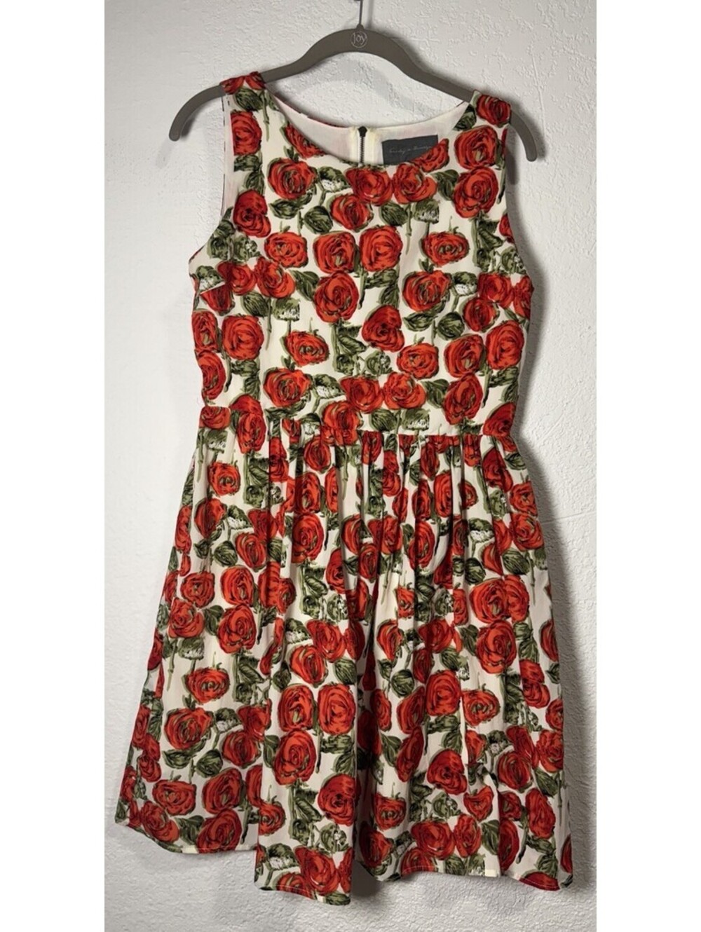 Sundance Sunday in Brooklyn Dress Womens Small Red Floral Fit & Flare